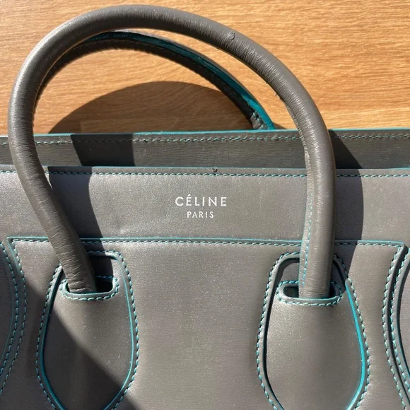 Celine Nano Luggage Tote Leather Handbag Made in Italy - Picture 4 of 15